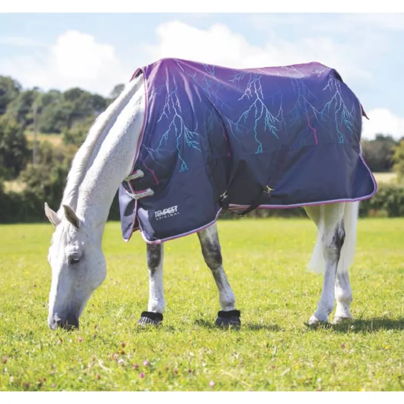 Shires Tempest Original 100 Turnout Rug - Purple Lightening-1